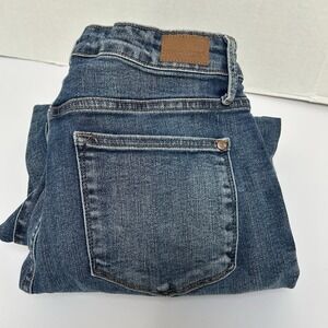 Judy Blue Hi-Rise Cropped Wide Leg Jeans Size 9/29 Style #88592 Distressed‎ Hem